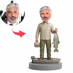 Fishing Adventure Dad Male Custom Bobbleheads