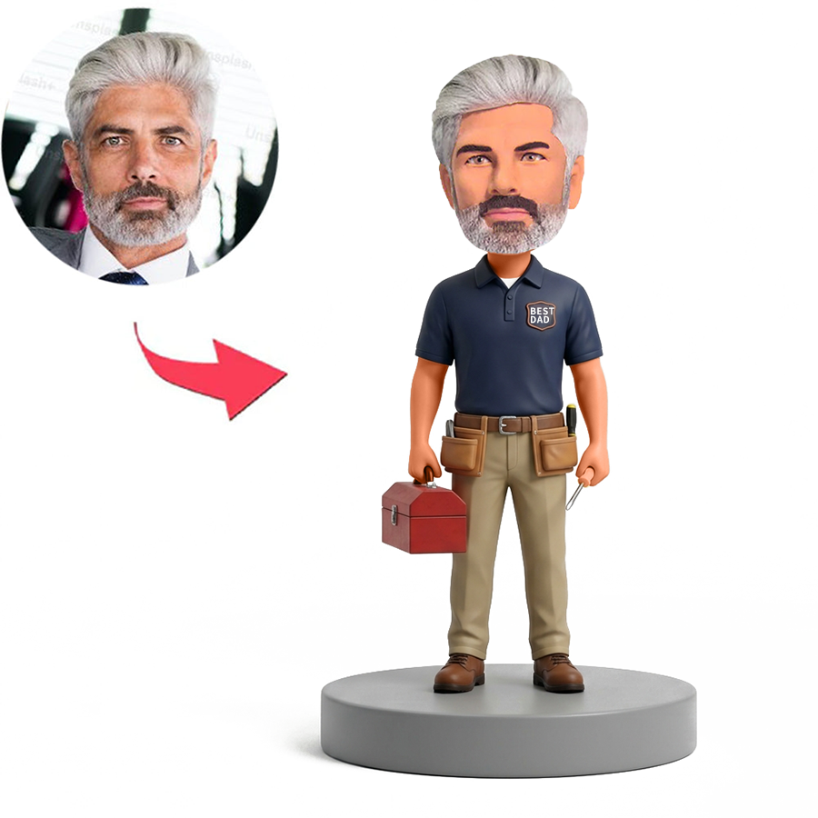 Workshop Mechanic Dad Male Custom Bobbleheads
