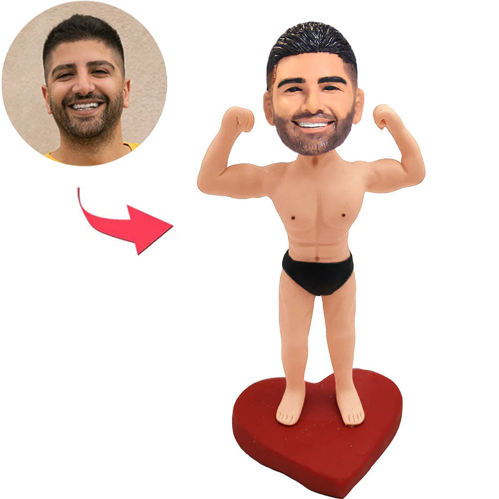 Custom Bobbleheads Cool Fitness Man with Abs
