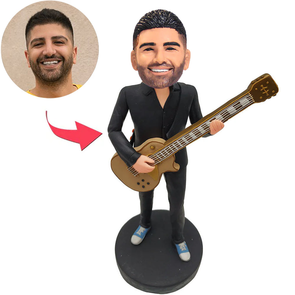 Custom Bobbleheads Cool Music Guitar Man