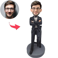 Custom Bobbleheads Boss Sitting on Stool