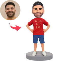 Custom World's Best Dad Super Dad Bobbleheads