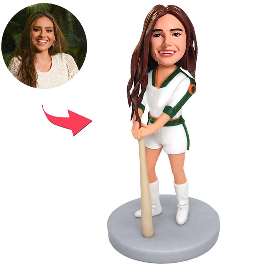 Baseball Female Player Custom Bobbleheads